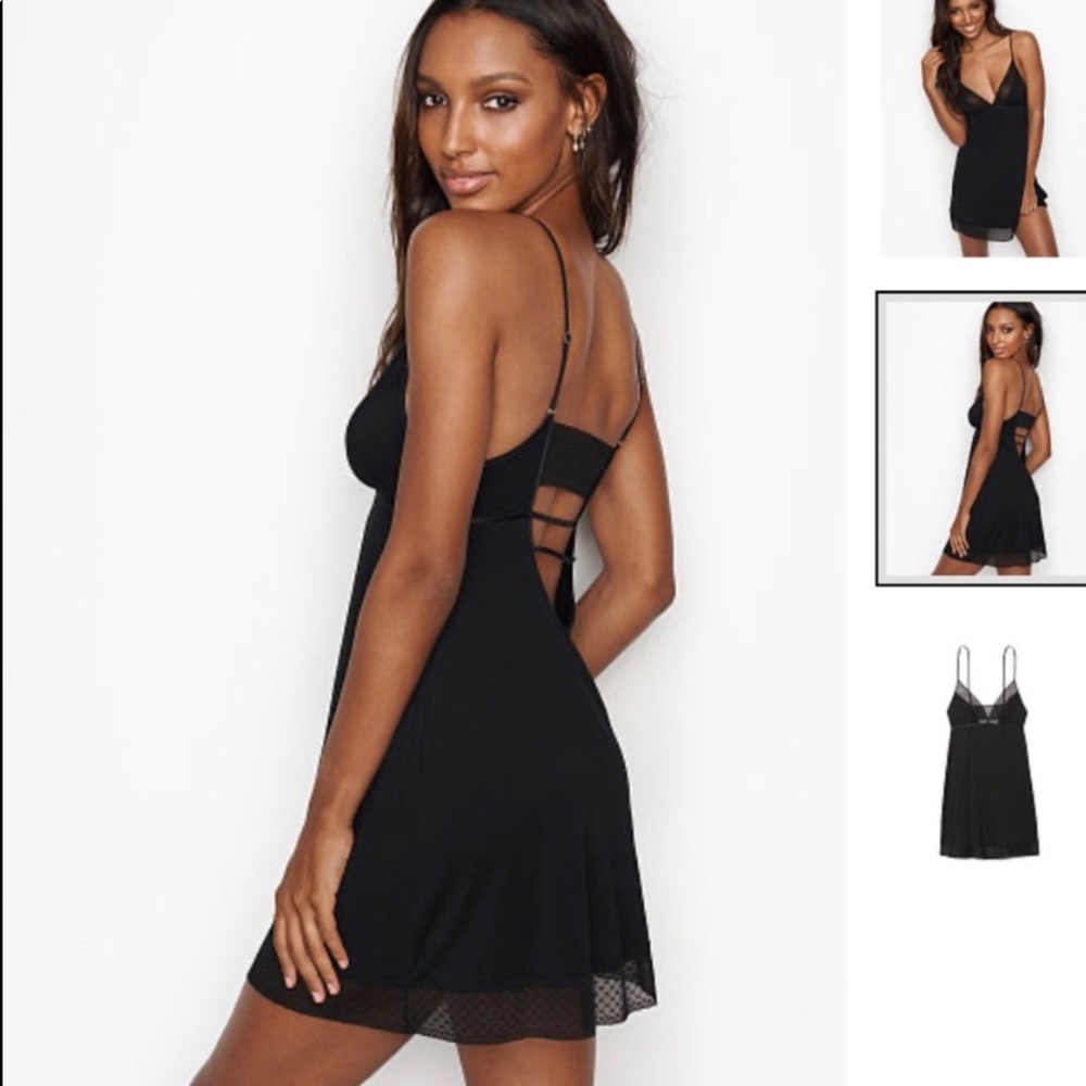 Victoria’s Secret Moda Slips Black Lingerie